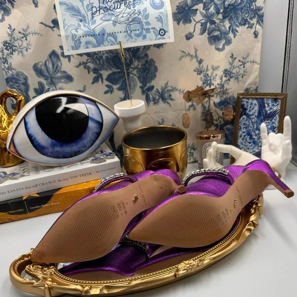 🆕 KURT GEIGER 🧿 NWOT Duke Pointed Toe Embellished Pump Mule - Size 6 - Picture 16 of 16